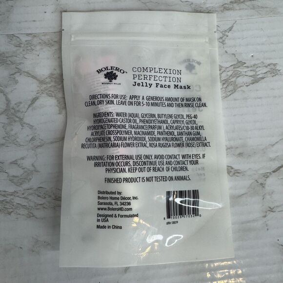Bolero Jelly Face Mask Complexion Perfection 0.5 Oz Chamomile Rose Petals Skin - Picture 3 of 3